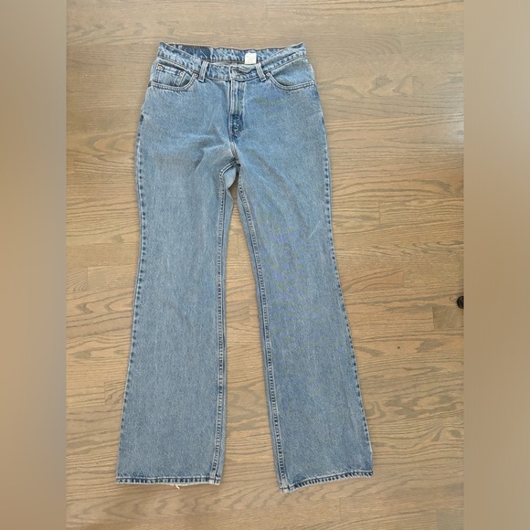 Vintage Levi's 519 Low Flare Light Wash 70's Style Jeans Size 11 juniors/L - Picture 1 of 6